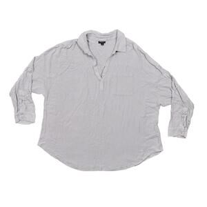 Torrid Plus Size 3 Purple Blouse Rayon Preowned 25" PTP Long Sleeve